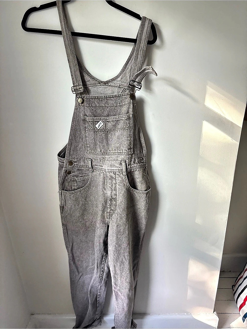 Vintage GUESS Overalls Gray Denim Size Medium (Men’s)